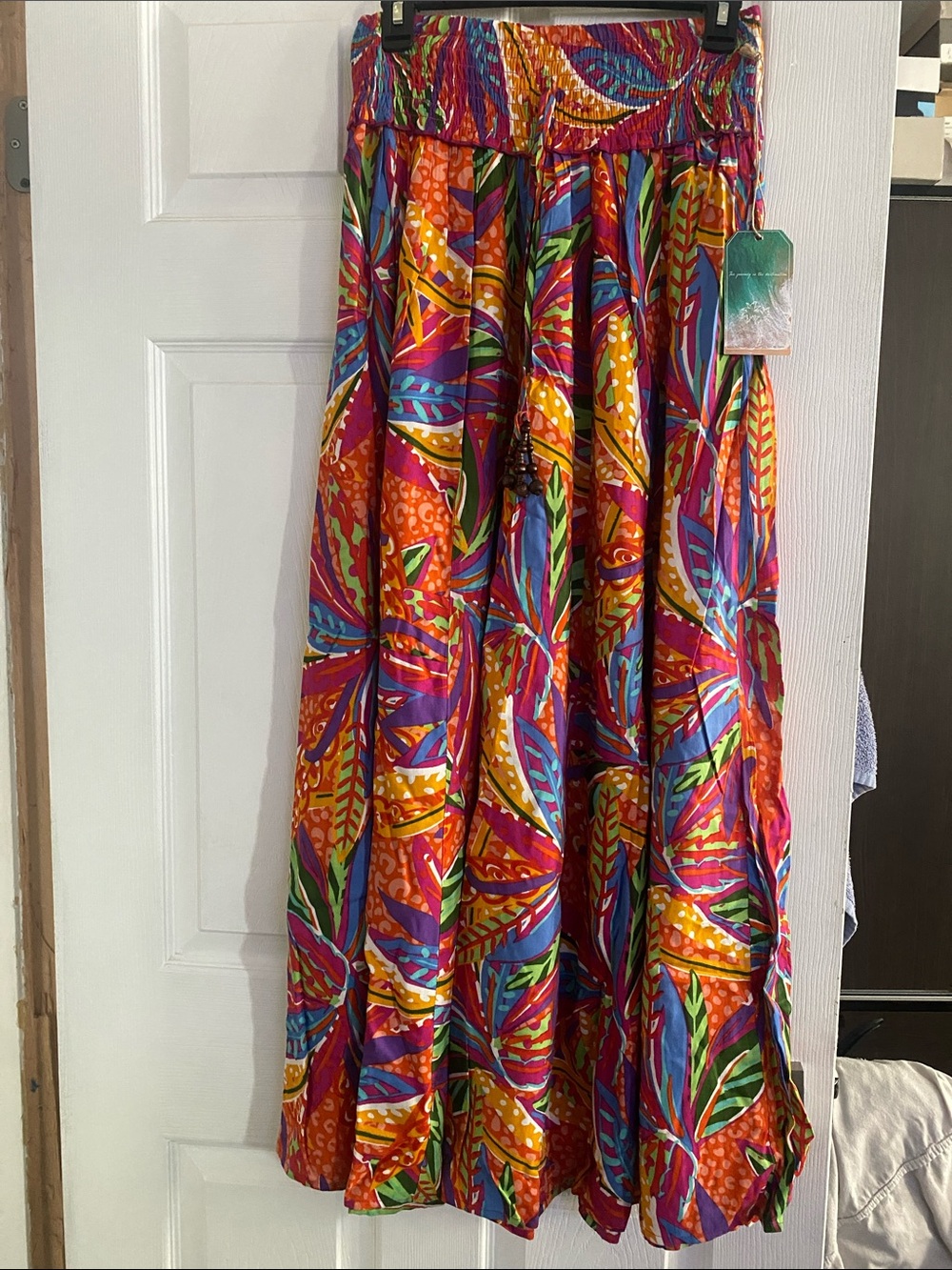 Women’s Multicolor Tropical Swim Coverup palazzo pants